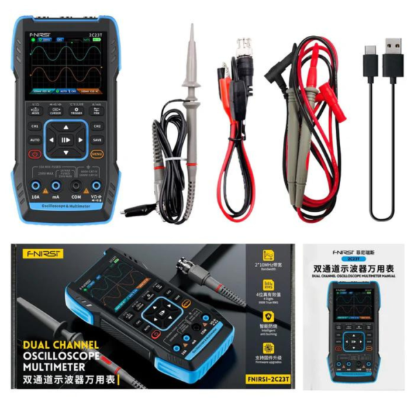 FNIRSI 2C23T Handheld Dual Channel 3-in-1